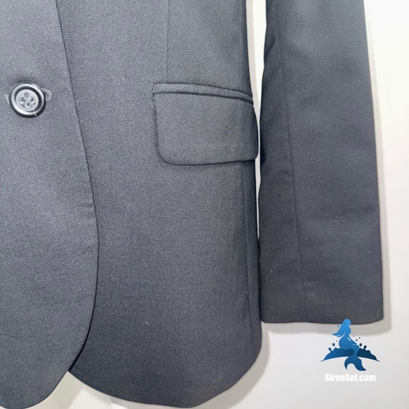 1162 J.Crew Wool Blend Blazer – Size 2 – Black - Picture 6 of 16